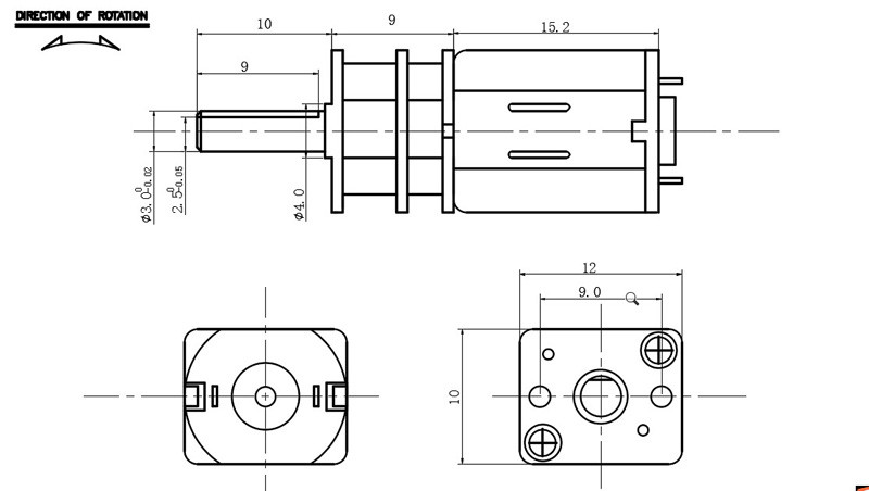 3V, 6V, 12V N20 Small DC Gear Motors JGA12-N20