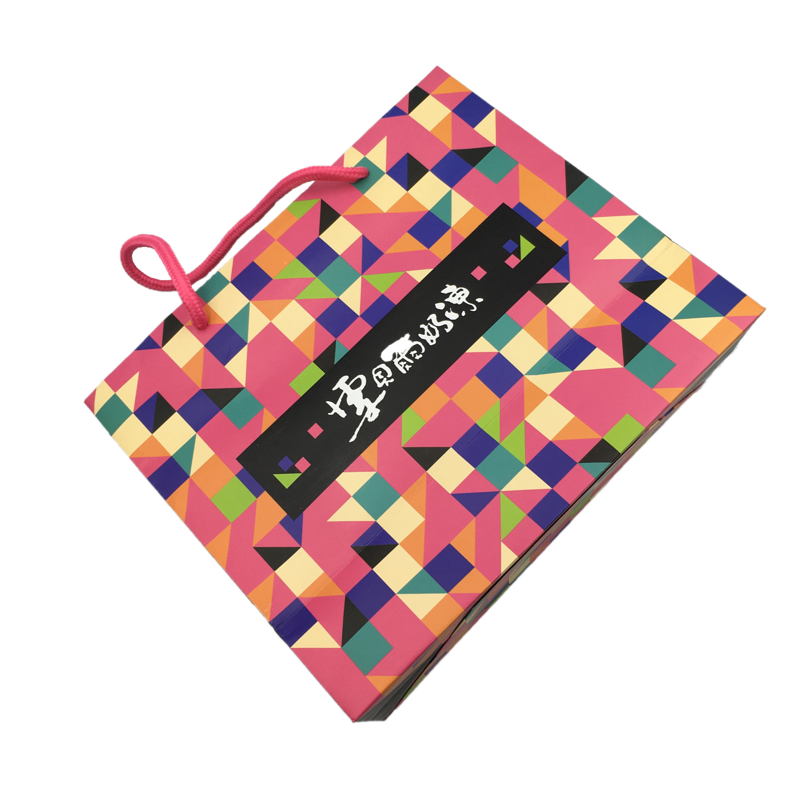 350gsm Debossing Branded Paper Bags Custom Made Element Gift With Handle