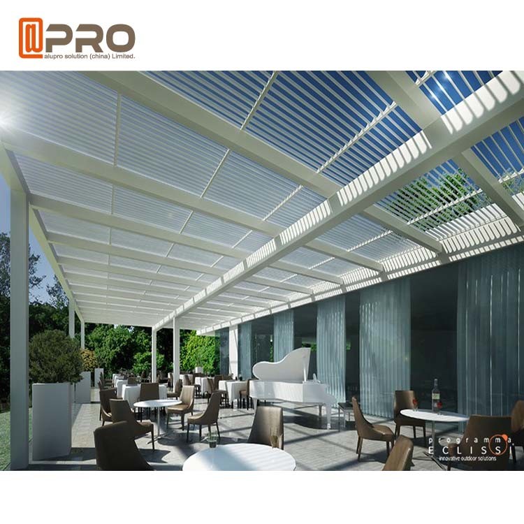 Electric Remote Control Aluminium Pergola System Outdoor For Garden
