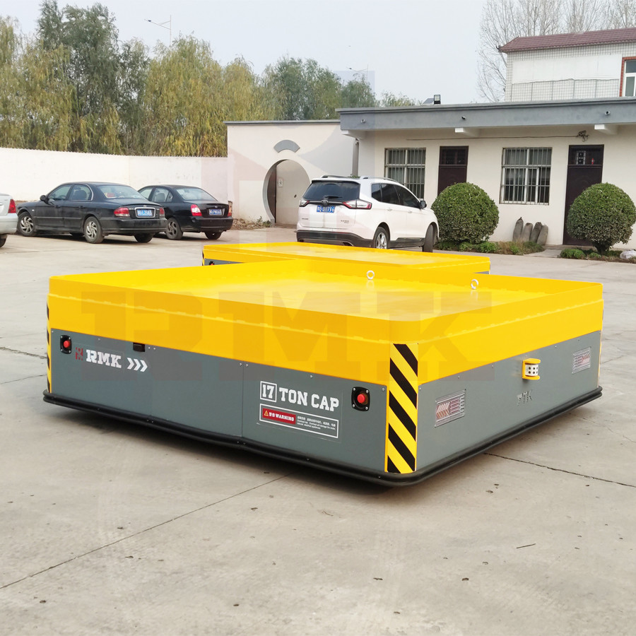 DC Motor Battery Powered Material Transfer Cart 17 Tons Manual Operation