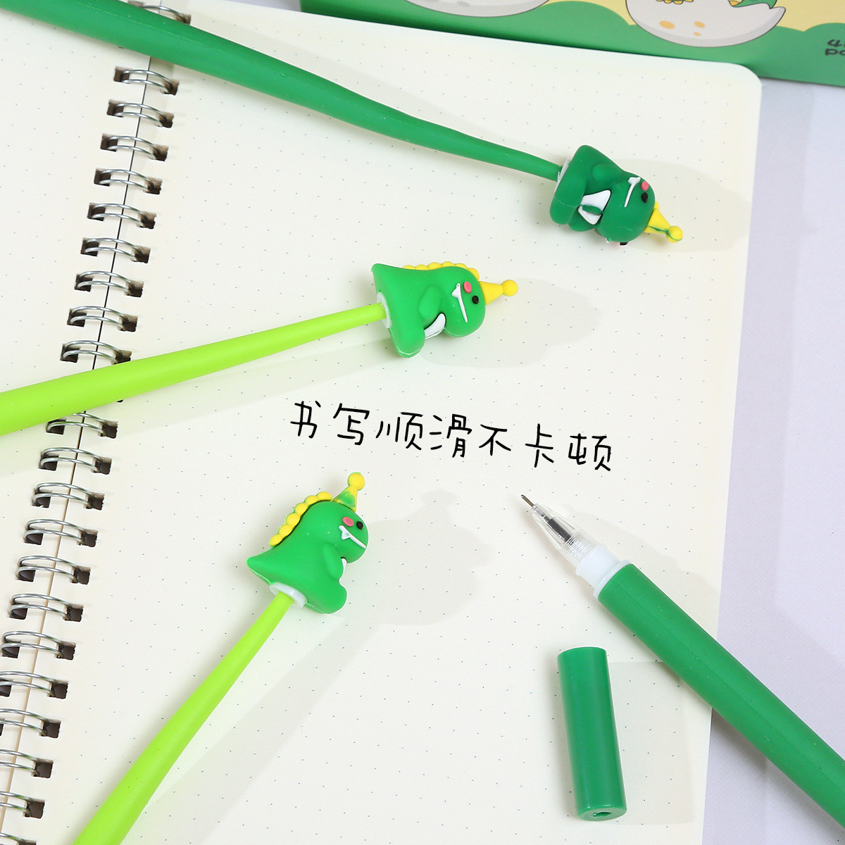 Cute Dinosaur Black Ink Pens,Cartoon Fun Kawaii Writing Gel Pens For Kids Office School Supplies,16pcs Set (Cute Dinosaur)