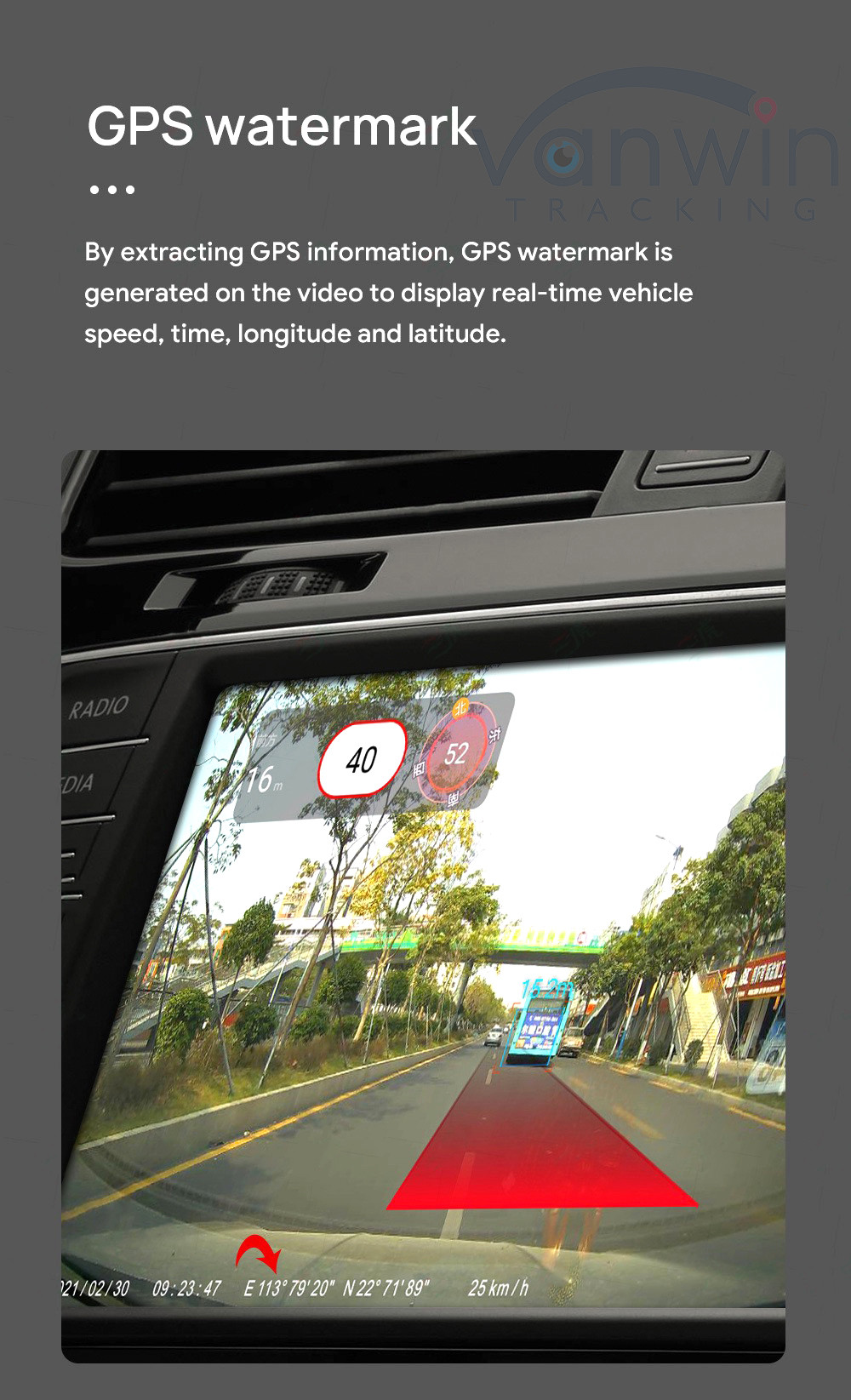 ADAS HD Night Vision Parking Monitoring Mobile Internet WIFI Hidden 360 ° 1 Inch Driving Recorder