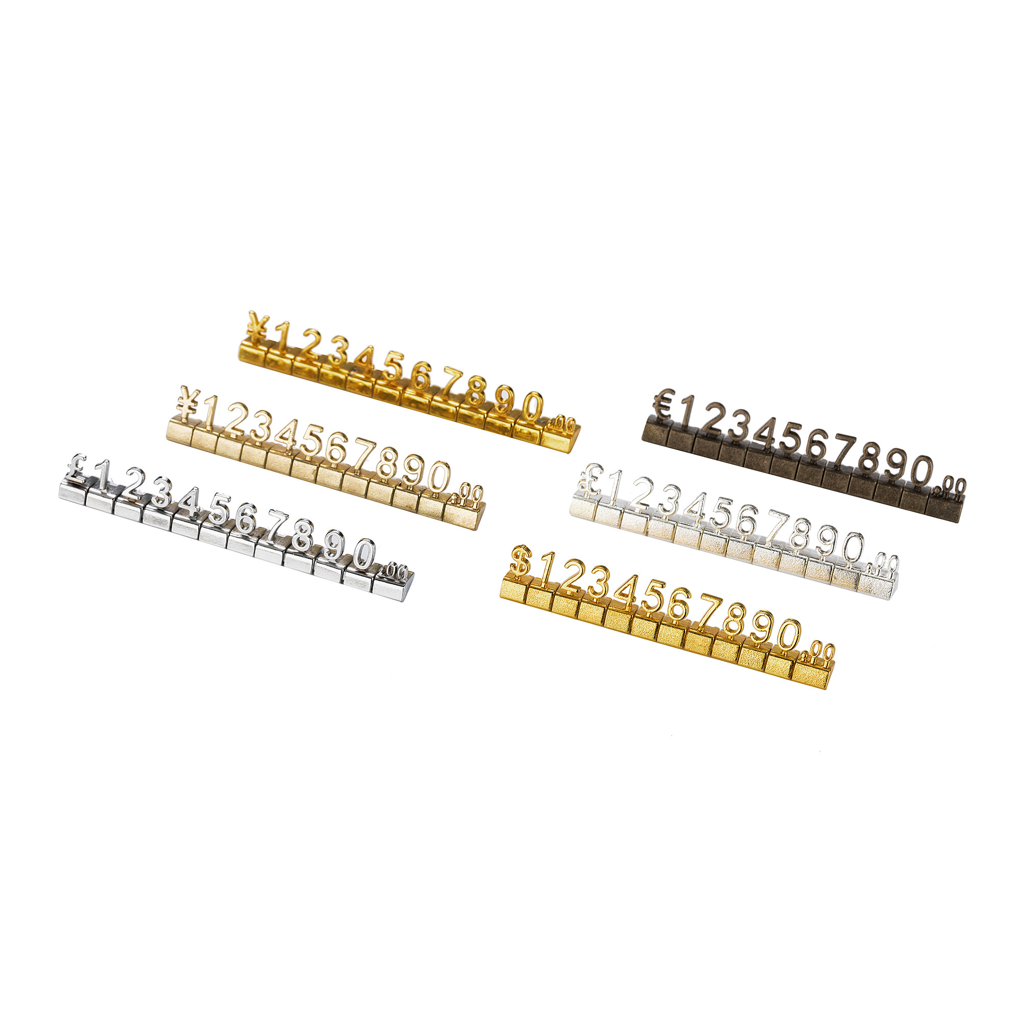 3D Metal Pearl nickel color Pricing Cube for Jewelry Watches and Garment