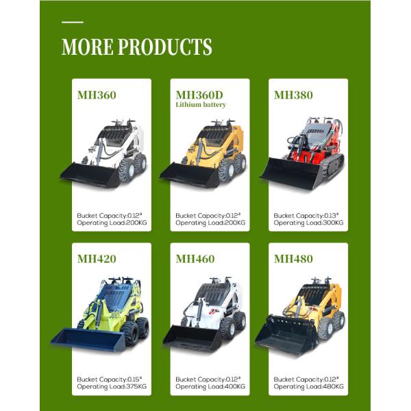 China Skid Steer Track Loader Construction Machinery Wheeled Mini Skid Steer Loader