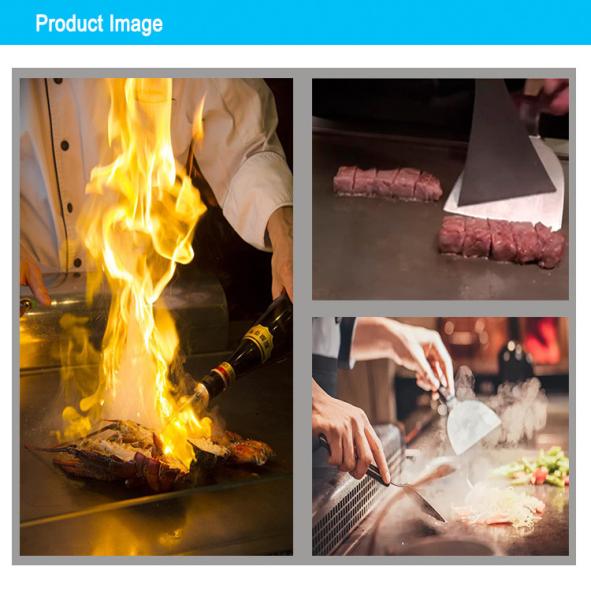 Japanese Gas Arc Teppanyaki Machine Stainless Steel SS304 for Commercial Cooking