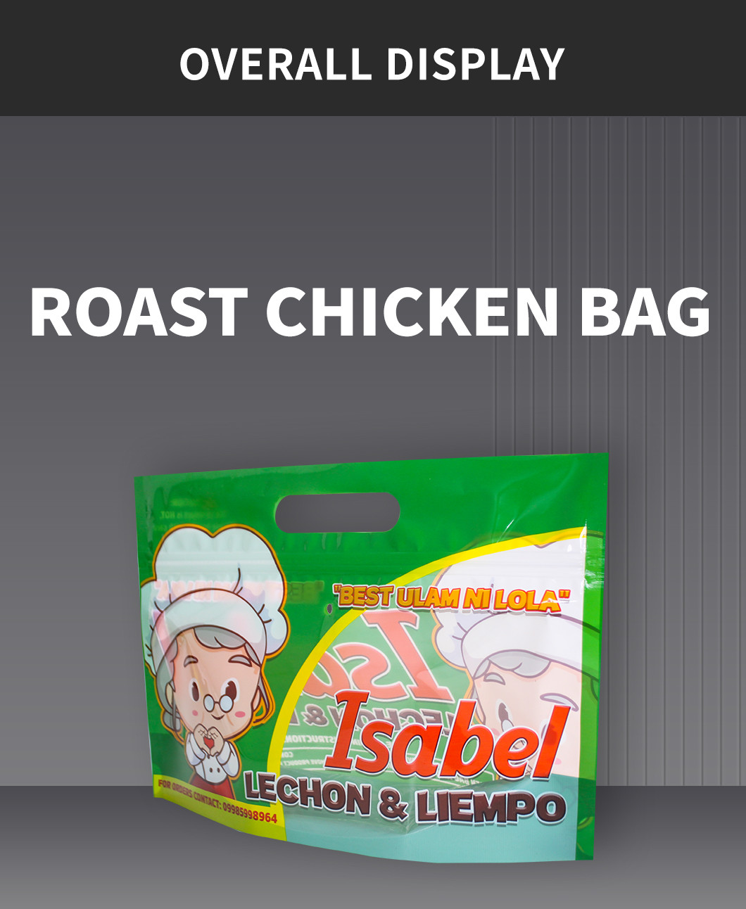 Microwave Safe Roast Chicken Packaging With Resealable Zipper Seal