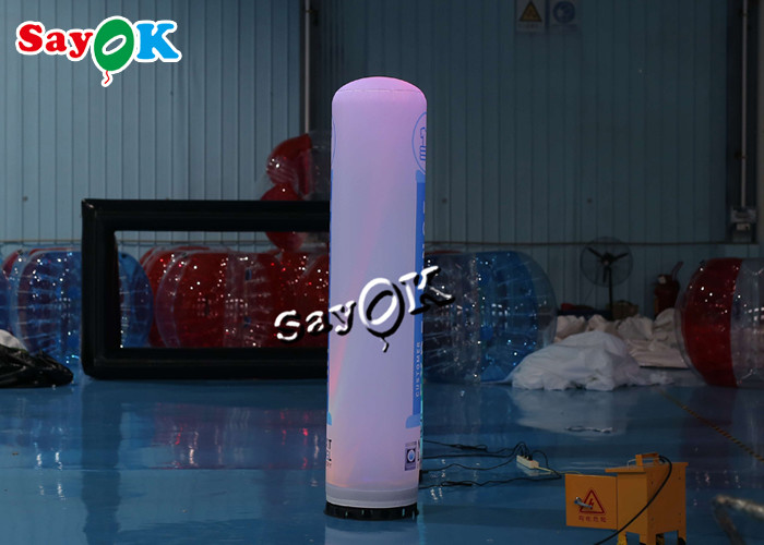 2m 7ft Inflatable Lighting Decoration Advertising Air Column With Full Color Printing