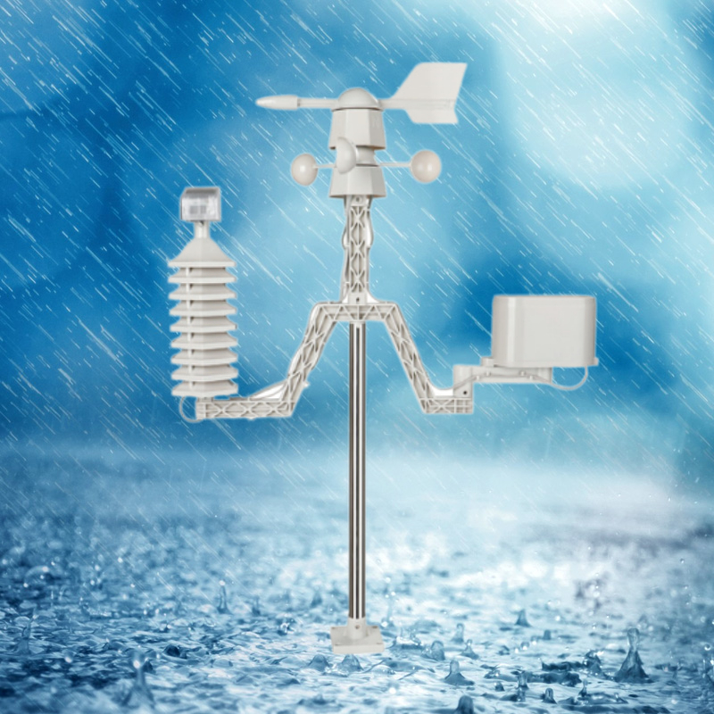 Wind Speed Range 0-50m/S Indoor And Outdoor Weather Station With Large Screen Display