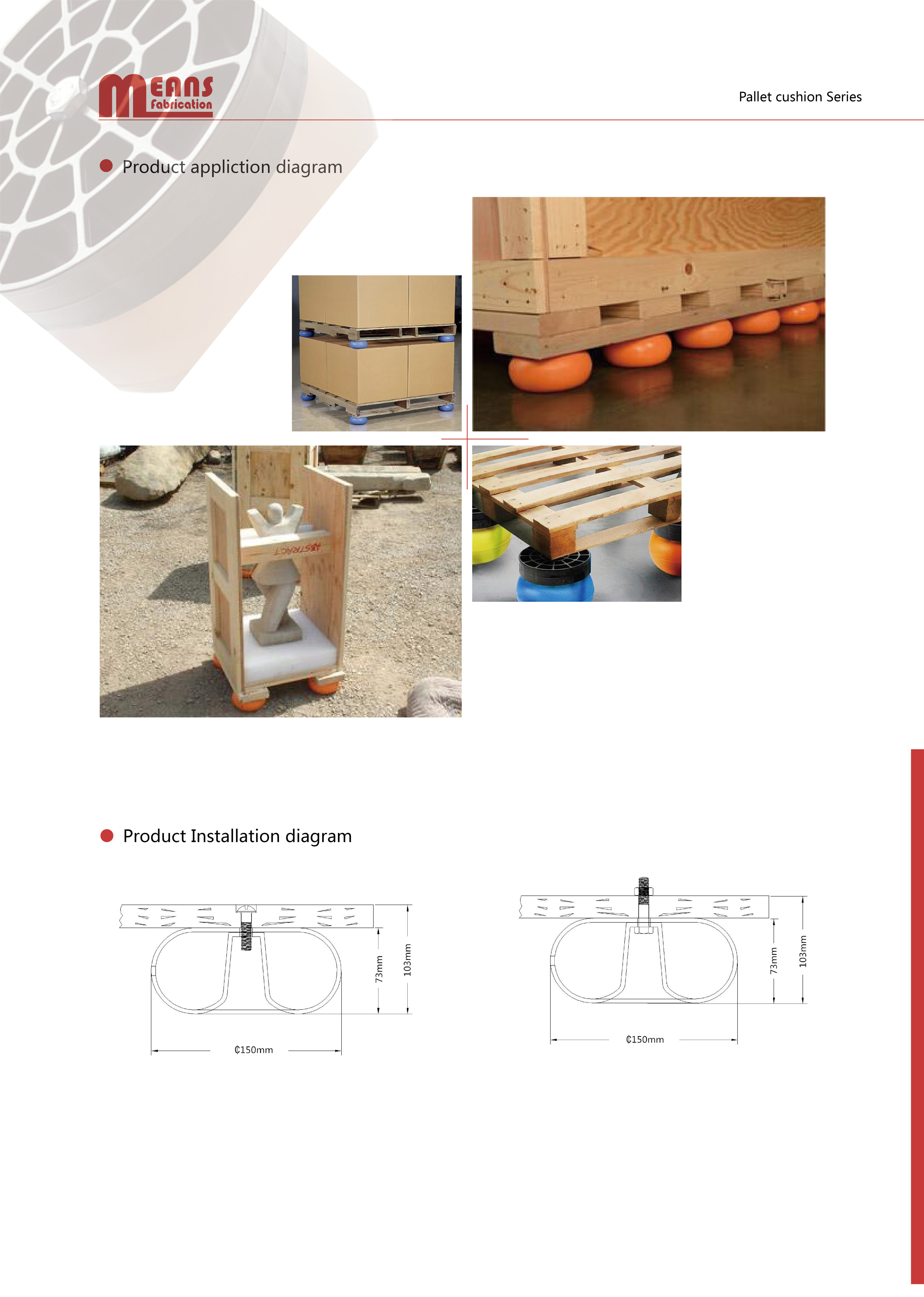MOPAWIN AIR DAMPENED PALLET CUSHIONS,BLUE COLOR,SKID-MATD FOR PACKING IN WOODEN CASES,ONE-STOP SALES