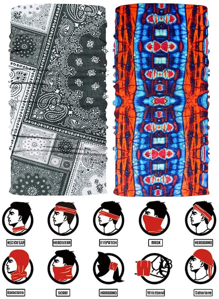 23x50CM Floral Cotton Face Tubular Crochet Bandana Scarf