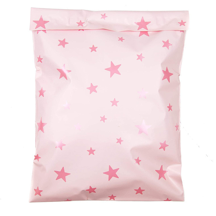 Recyclable Pink Compostable T Shirt Bags , 100% Biodegradable 9x12 Poly Bags