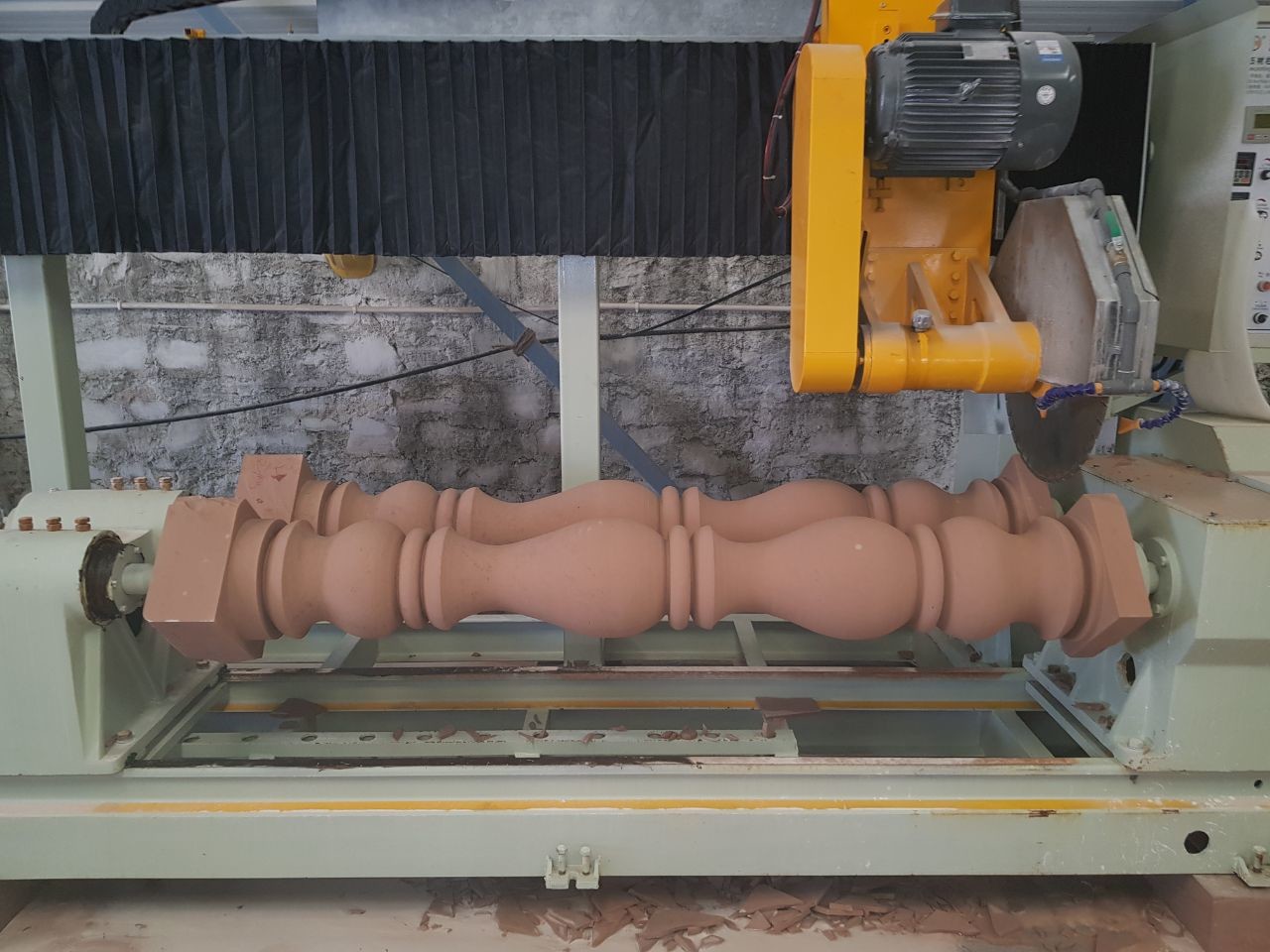 CNC / PLC Two Pcs Baluster Cutting Machine For Kingpost , Roadblock