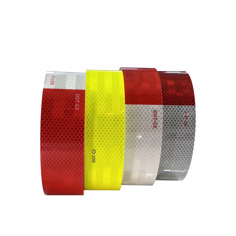 Fluorescent Yellow DOT-C2 Truck Reflective Conspicuity Tape For Warning
