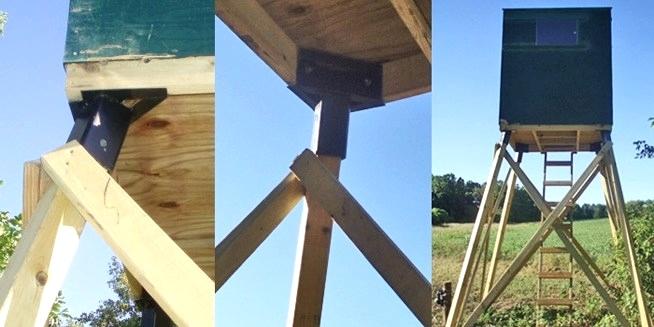 Elevator Bracket for Metal Deer Stand Supported by High Carbon Steel Construction