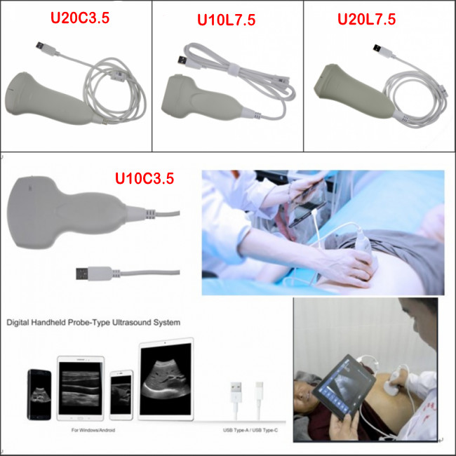 Medical Portable Pocket USB Ultrasound Transducer Probe Maximum 240mm Scanning Depth