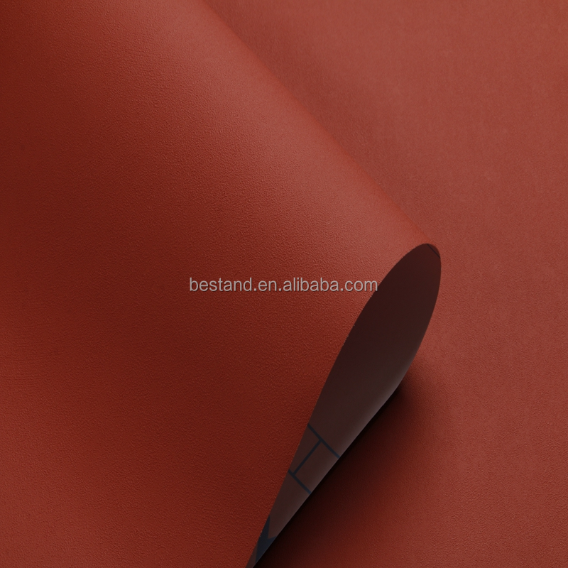 Solid Color Vinyl Paper Beautiful Plain Color Modern Korean Decorative Wallpaper for Apartment