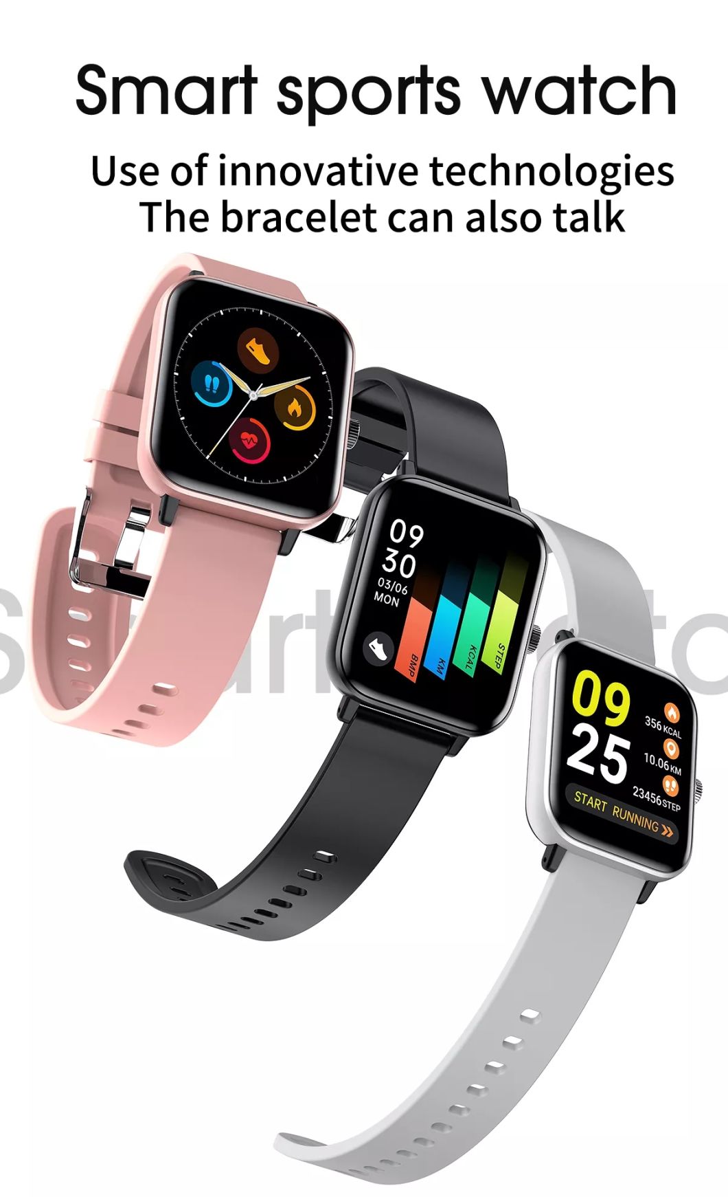 Fashionable Screen Blood Pressure Blood Oxgen Tracking Suit for Men Women H11 Smartwatch