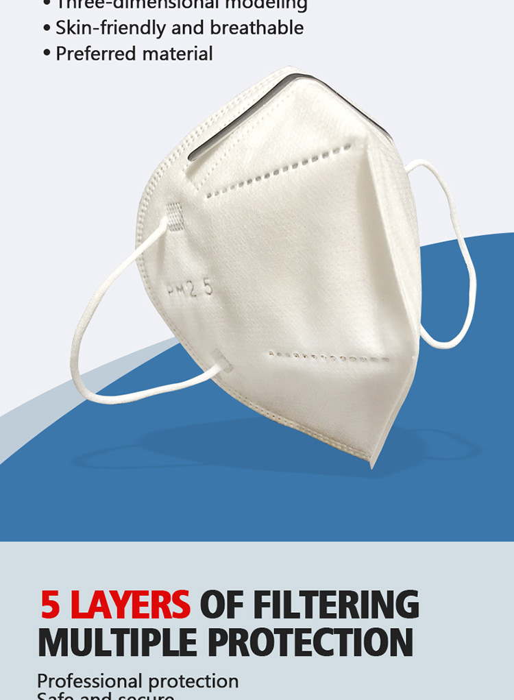 Prevent Flu Kn95 Face Mask Virus Protection Multi Layers single use
