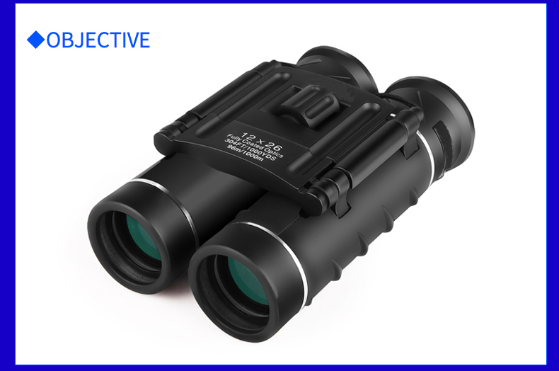 12X26 Day Night Vision Binoculars Opera Glasses Compact Folding Travel Mini Size