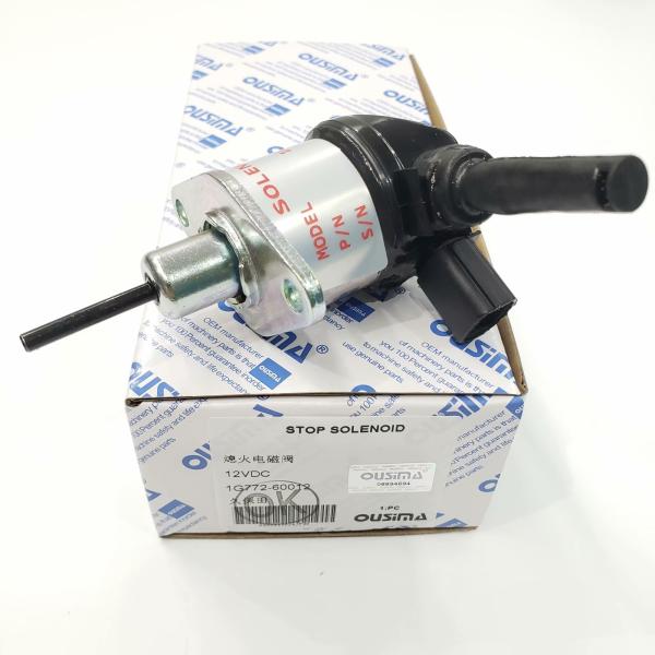 OUSIMA Fuel Shutoff Stop Solenoid Valve 1G772-60012 Shut Down 1G772-60012 12V