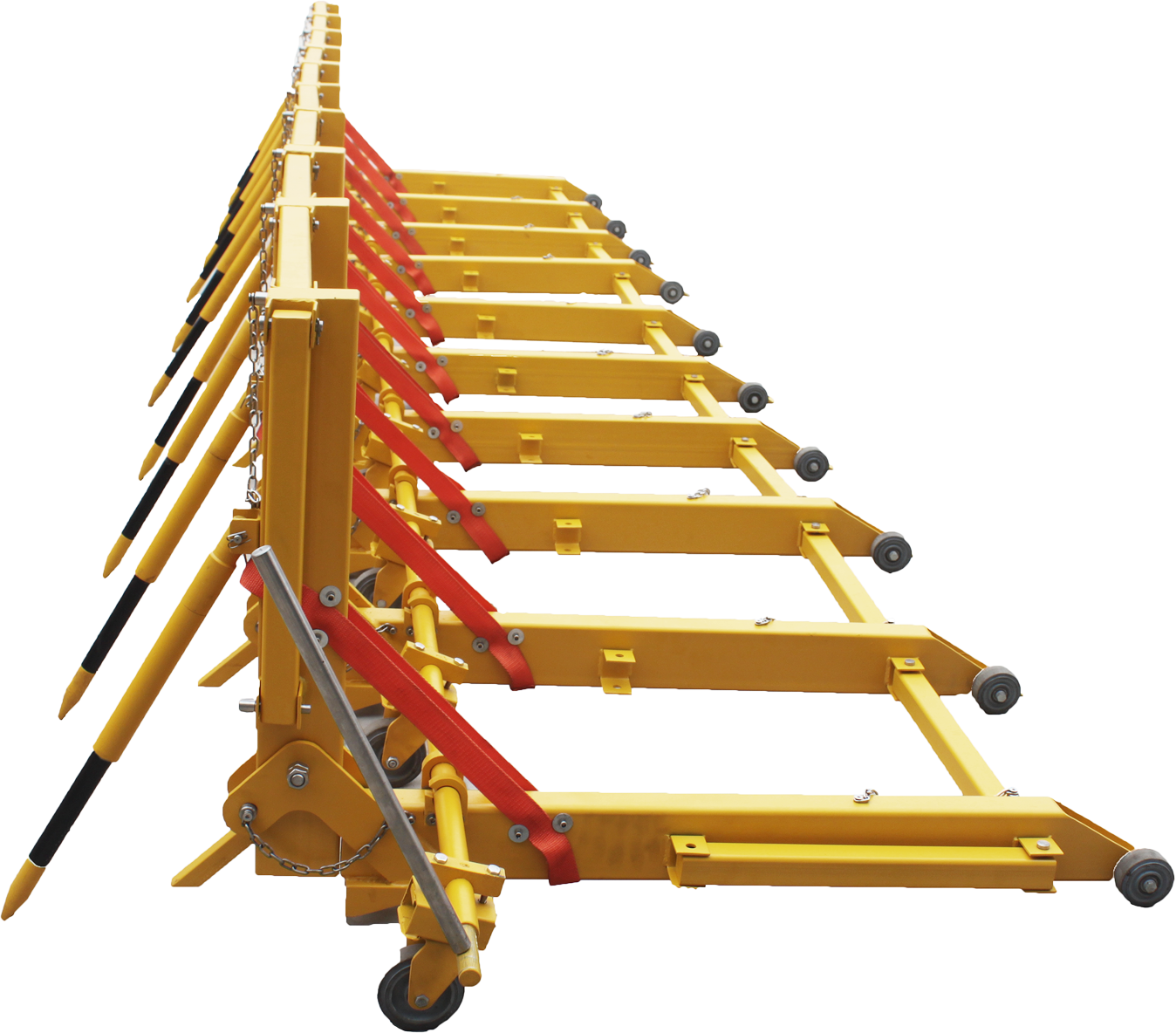 Roadway Safety Remote Control Parking Bollards Yellow Powder Pipe Cast 1000mm Height