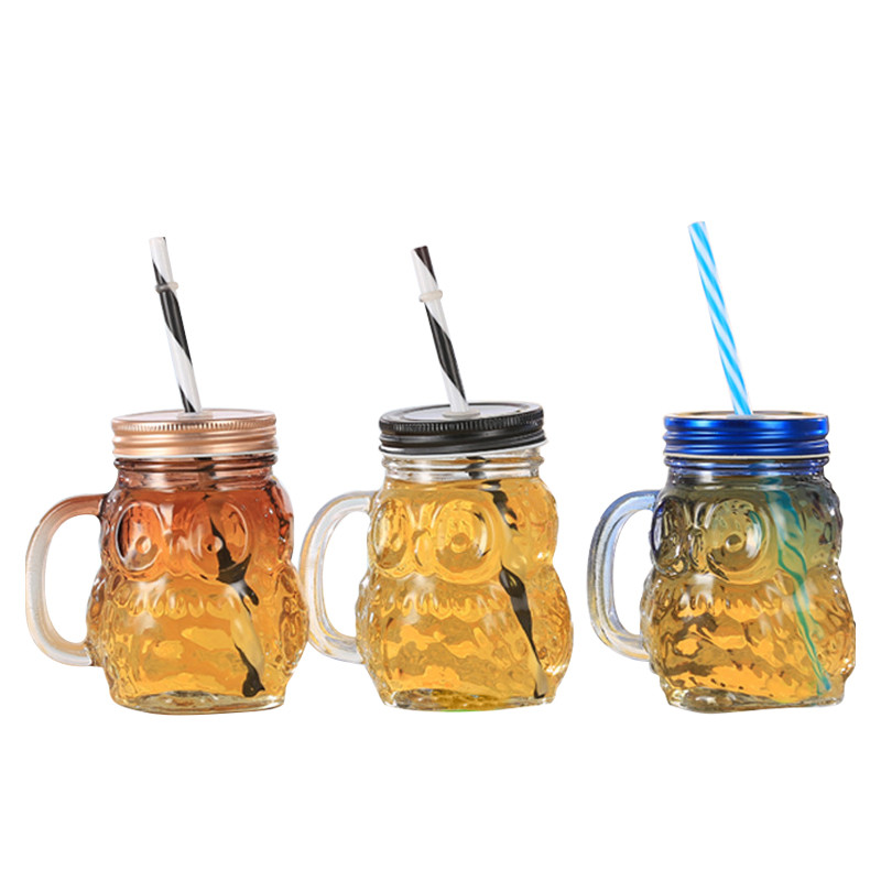 Wholesale Customized 16 Oz Wide Mouth Round Glass Mason Jars With Handles