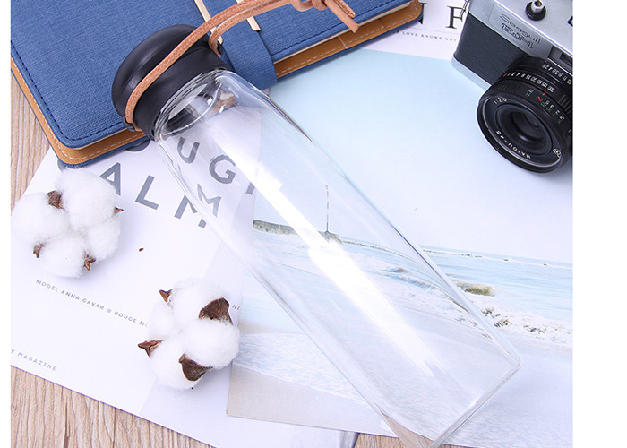 600ml Glass Water Drinking Bottles / Eco Friendly Glass Water Bottles