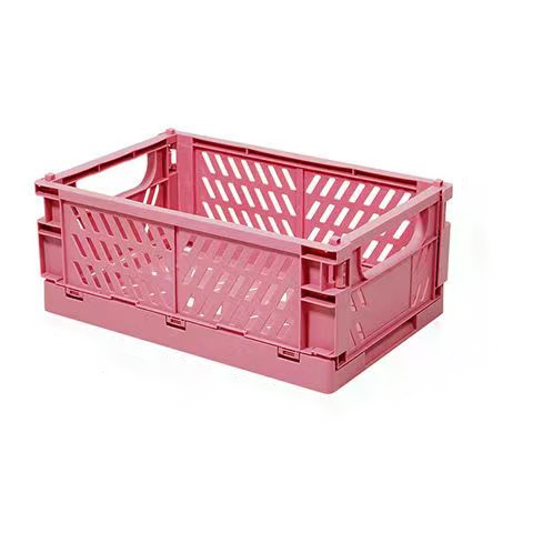 Convenient Mesh Plastic Crates for Office Desk Stackable and Blue NO Foldable Design