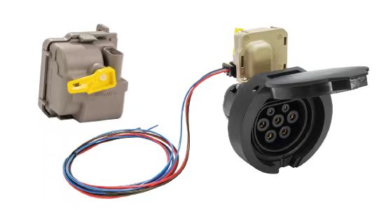 IEC 62196 EV Charging Accessories Type 2 Female Shutter Socket With E-Lock