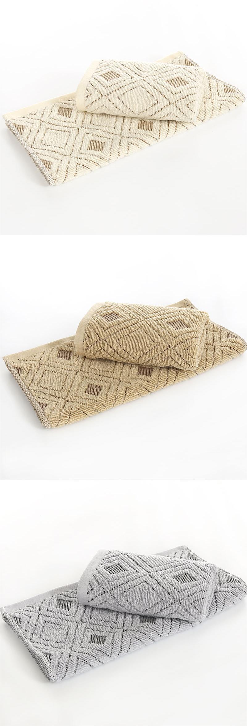 Thickened and Absorbent 100% Pure Cotton Face Towel 34*74cm for Household Adult Shower