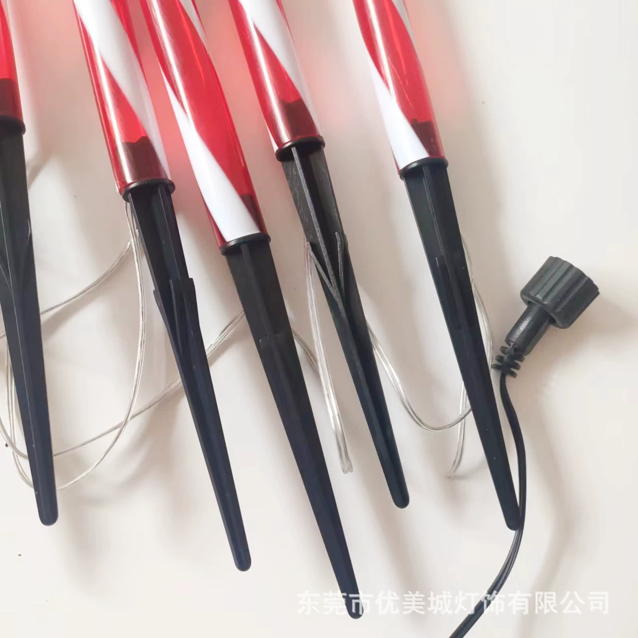 Solar-powered Christmas star snowflake pendant walking stick lamp holder