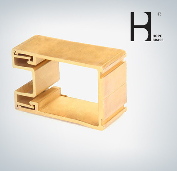 OEM Brass Bar Rail Fittings , C38500 Brass Rail Profiles For hotel decoration