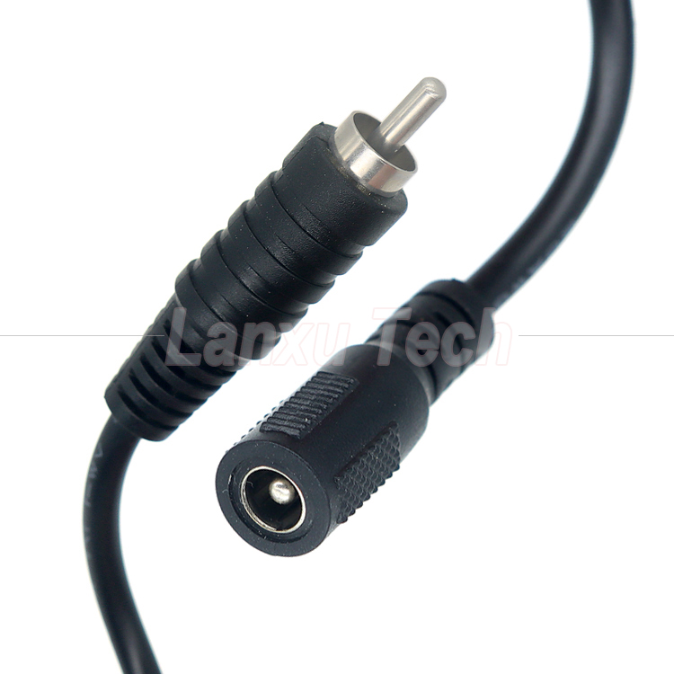 RCA Male to DC 5.5x2.1 5.5x2.5 3.5x1.35mm Female Plug Barrel Jack Pedal 12V DC Power Cable