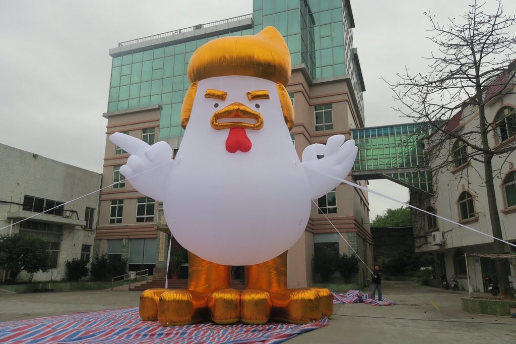 Donald trump mascots statue in props and oddities door gate exhibition decoration fiberglass statue