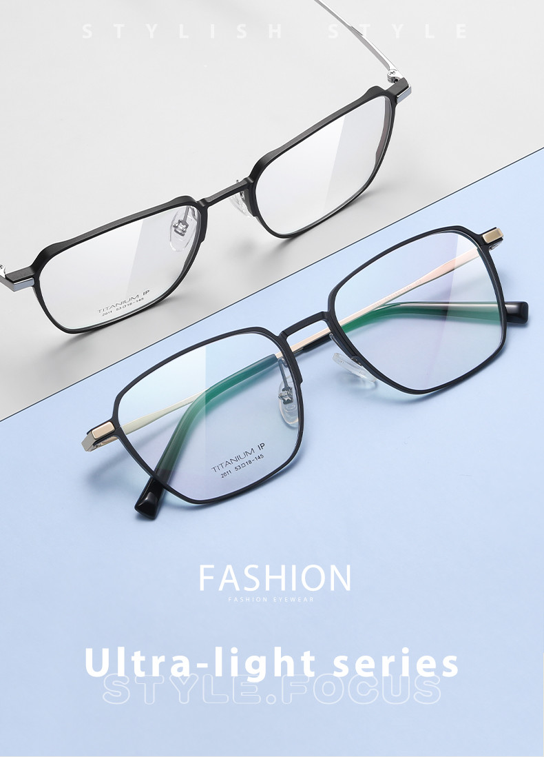 Non Prescription Titanium Cable Temple Eyeglasses Clear Lenses CE