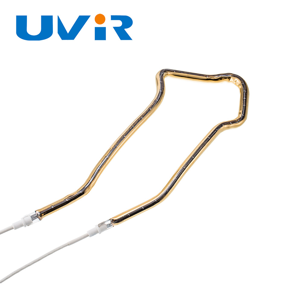 3D Type Element Tube Quartz Infrared Heating Lamp Tube Gold Coated