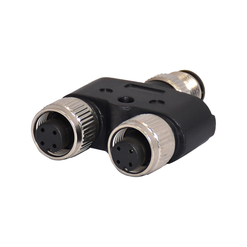 Y Type 8 Pin M12 Waterproof Connector 17P For Splitter Cable