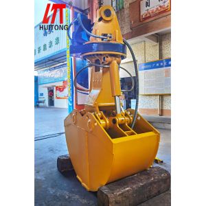 Offering a sturdy design and adjustable material handling choices, the excavator
