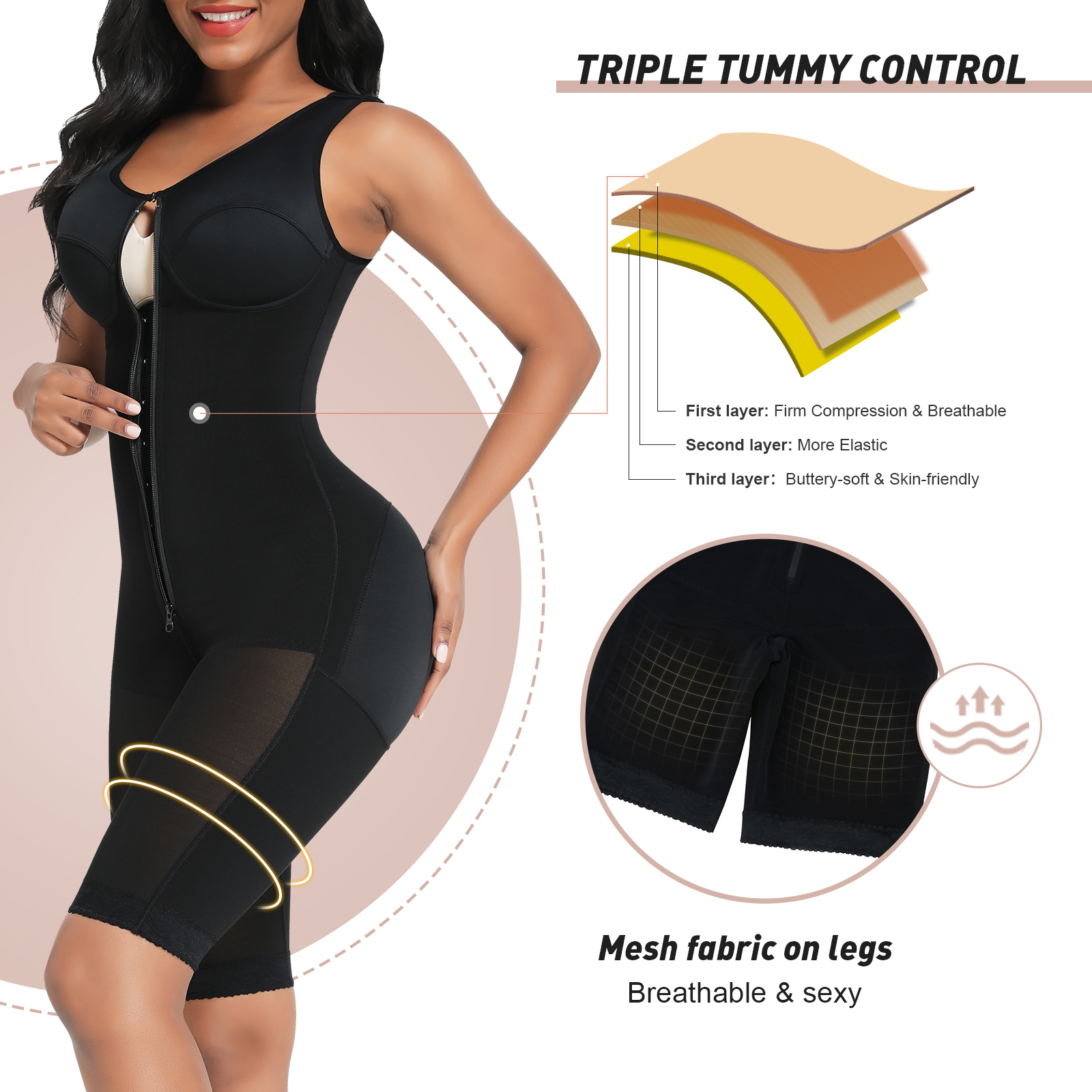 Stage 3 Post-Operatorias Fajas Colombianas Moldeadoras HEXIN 5XL BBL Sheath Shapers