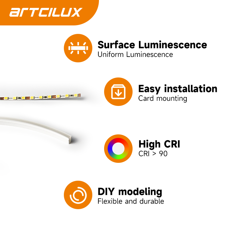 Silicone Shade Type Cabinet LED Strip Lights Separated Or One-Piece Version