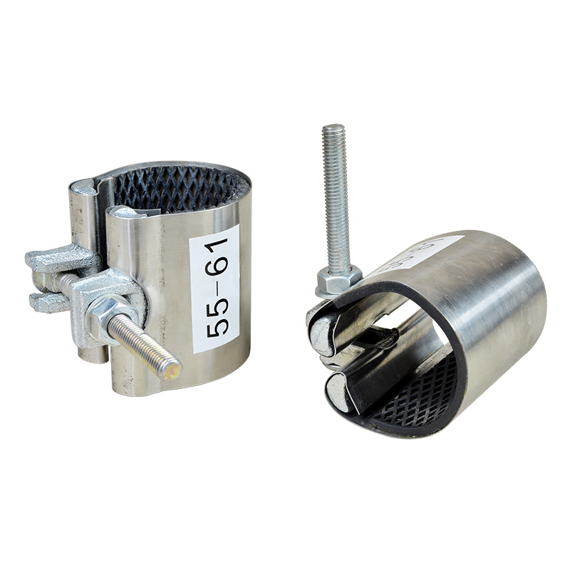 Stainless Steel Thread Straight Pipe Coupling Repair Clamp For Small Diameter Pipes