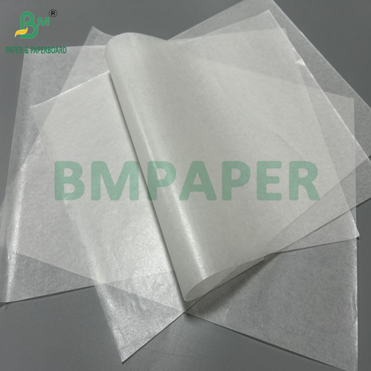35gram  White Printable Oilproof Wax Coated Paper For Sandwich Wrapping A4 Sheet