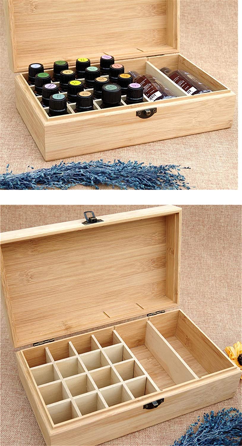 wooden Essential Oil Box Wooden Storage Container Holds Bottles Multi-Tray Organizer