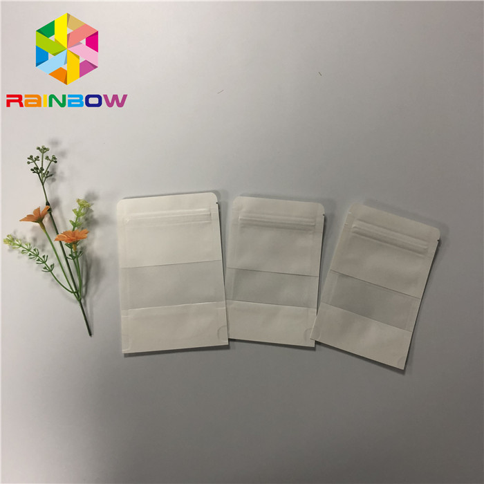 Rectangle Round Window Customized Paper Bags 50-200 Microns Thickness For Packaging