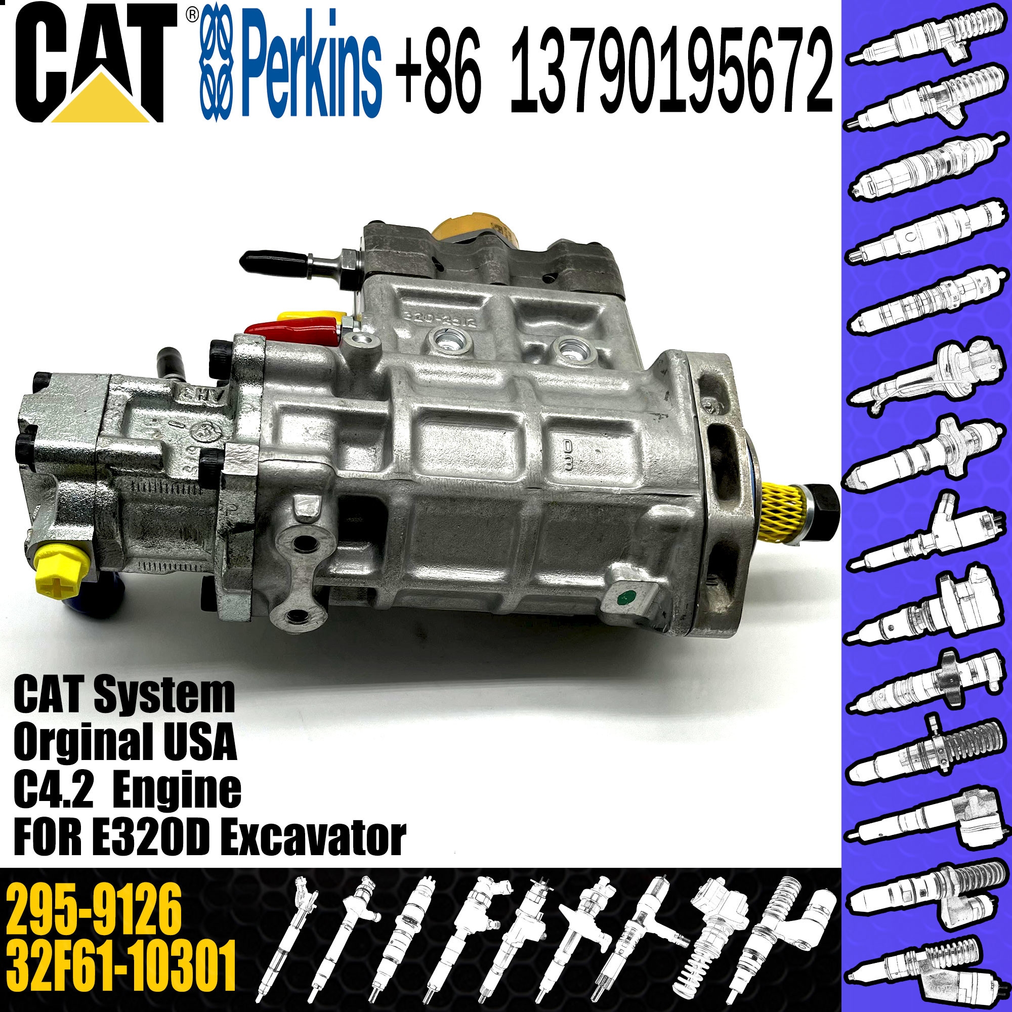 Diesel 32F61-10301 Oil Fuel Transfer Pump 295-9126 for Excavator E320D 320D 2959126
