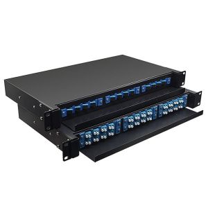 19" 24 Port Fiber Optic Patch Panel Indoor Rack Mount 1U ODF 24 Core