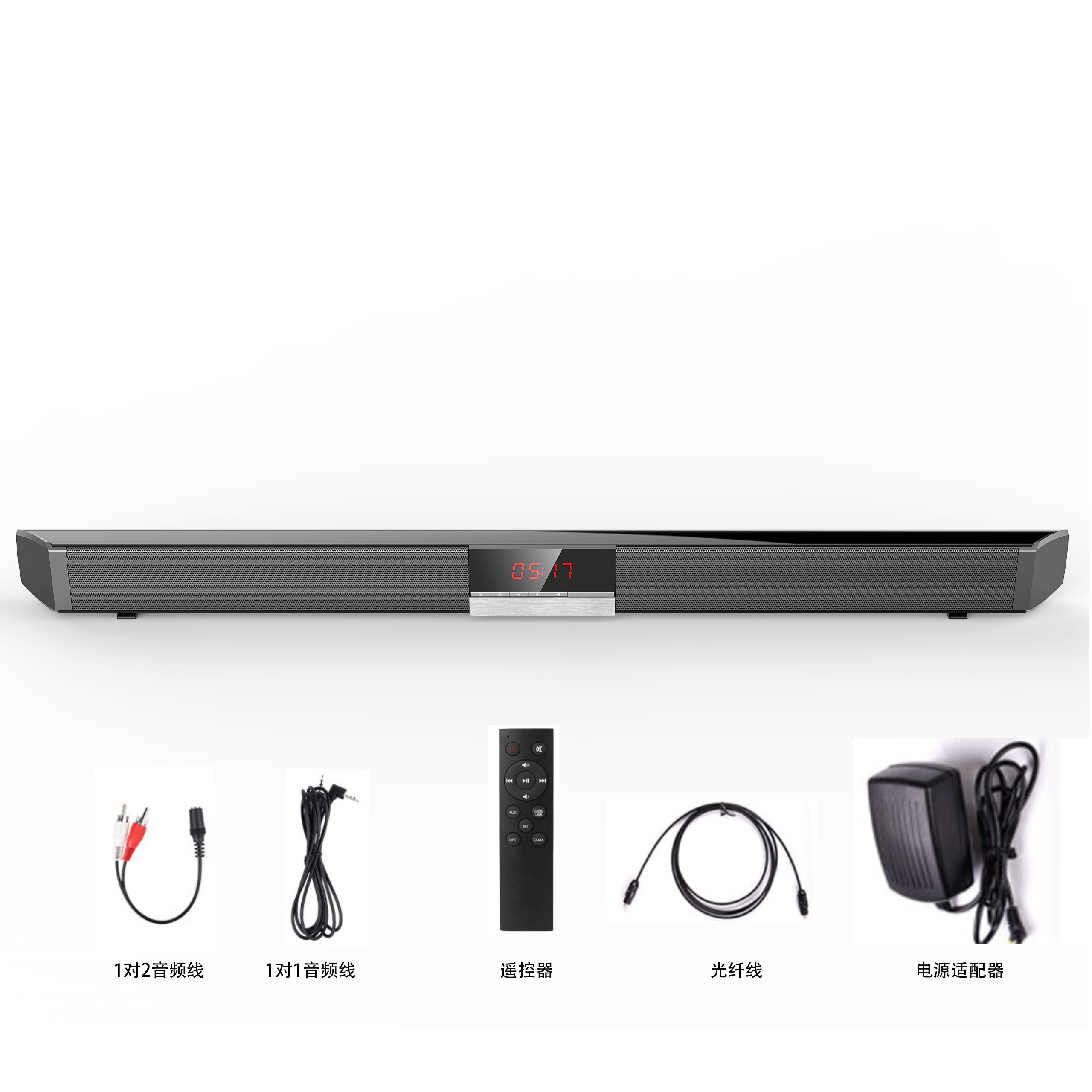 Remote Control 32 Inch TV Soundbar , Coaxial Home Audio Sound Bar