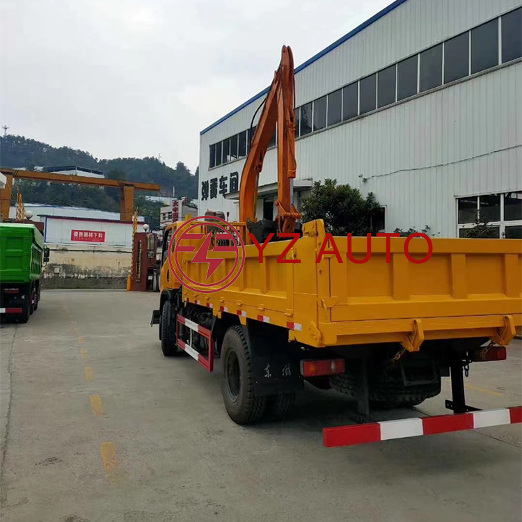 10m Max Lifting Height Dongfeng Mini Truck Mounted Excavator with Remote Control Operation Form