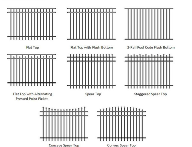 Galvanized Tubular Steel Fence Panels Iron Decorative Metal Fence