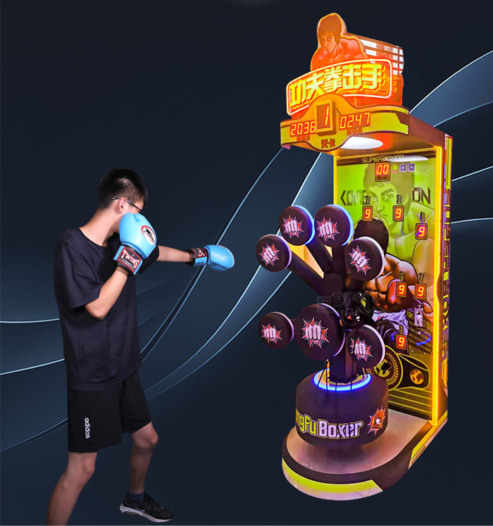 2000W Boxing Arcade Machine Coin pusher Multiple Goals Boxer Punch Game